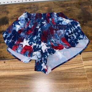 Red and Blue Athletic Shorts with Dynamic Design